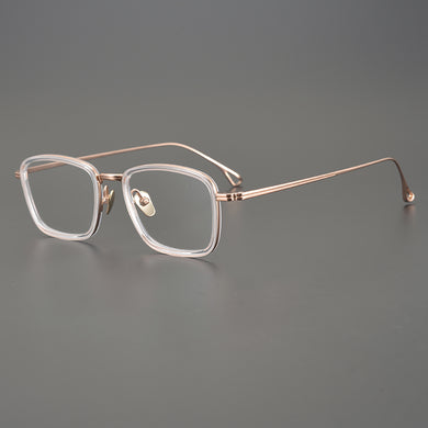 Acetate Titanium Glasses Frame Men Handmade Design Ultralight Business Square Myopia Women Anti Blue Light Eyewear