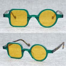 Load image into Gallery viewer, Acetate eyeglasses original Japan made quality frame Artist decorated Asymmetric design  glasses Blue Ray Glasses