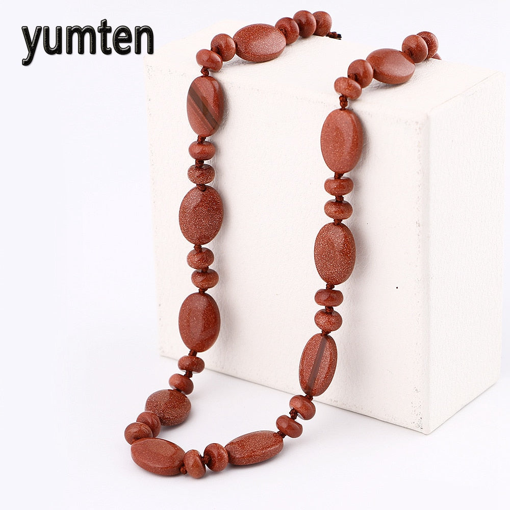 High Quality Beauty Red Necklace Crystal Tower Necklace Fashion Natural Stone Necklace Cylindrical Beads Charm Making Jewelry