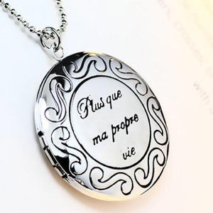 High Quality Can Open Pocket Watch Shape Round Lockets Pendant Photo Locket Necklace Couple Lovers Jewelry