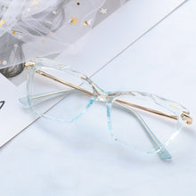 Load image into Gallery viewer, Cat Eye Glasses Frame Faceted Crystal Eyeglasse Can Be Equipped with Myopia Glasses Vintage Women&#39;s Eyeglass Frame