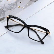 Load image into Gallery viewer, Cat Eye Glasses Frame Faceted Crystal Eyeglasse Can Be Equipped with Myopia Glasses Vintage Women&#39;s Eyeglass Frame