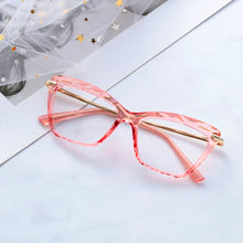 Load image into Gallery viewer, Cat Eye Glasses Frame Faceted Crystal Eyeglasse Can Be Equipped with Myopia Glasses Vintage Women&#39;s Eyeglass Frame