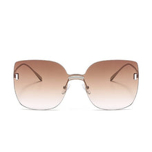 Carica l'immagine nel visualizzatore di Gallery, High Quality Cat Eye Sunglasses Women Men Metal shades  Square Sunglasses Female Gradiend Glasses zonnebril dames