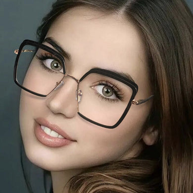 Half Frame Square Big Frame Anti Blue Light Glasses Frames Women Optical eye glasses frames for men