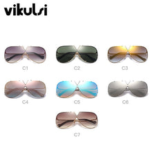 Load image into Gallery viewer, High Quality Italy Brand Designer Pilot Sunglasses Women Men Trendy Mirror Oversized Sun Glasses For Female Driving Eyewear 2022