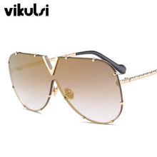 Load image into Gallery viewer, High Quality Italy Brand Designer Pilot Sunglasses Women Men Trendy Mirror Oversized Sun Glasses For Female Driving Eyewear 2022