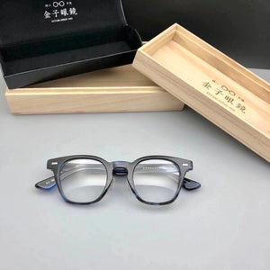 High Quality Japanese Kanego Handmade Vintage Acetate Optical  frame men's  retro square prescription glasses KC59