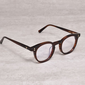 High Quality Korean Brand GENTLE  Milan Eyeglasses Frames Women Men Round Acetate Prescription Reading Glasses Frames With Case