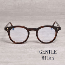 Load image into Gallery viewer, High Quality Korean Brand GENTLE  Milan Eyeglasses Frames Women Men Round Acetate Prescription Reading Glasses Frames With Case