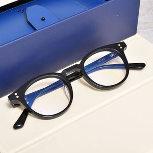 High Quality Korean Brand GENTLE  Milan Eyeglasses Frames Women Men Round Acetate Prescription Reading Glasses Frames With Case