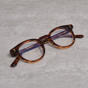 High Quality Korean Brand GENTLE  Milan Eyeglasses Frames Women Men Round Acetate Prescription Reading Glasses Frames With Case
