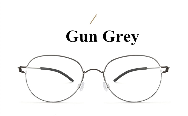 Lightweight Titanium Oval Round Glasses for Men Women Optical Prescription Eyeglasses Frame Korean oculos de grau