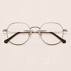Lightweight Titanium Oval Round Glasses for Men Women Optical Prescription Eyeglasses Frame Korean oculos de grau