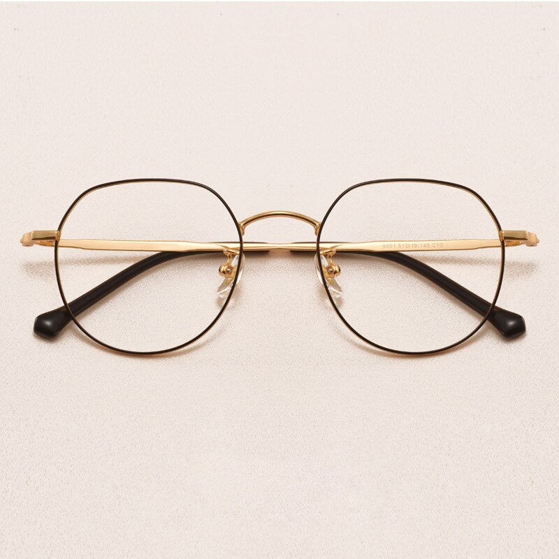 Lightweight Titanium Oval Round Glasses for Men Women Optical Prescription Eyeglasses Frame Korean oculos de grau