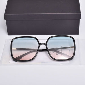 Brand Design SoStellairel Big Square Sunglasses Women Drive Travel UV400 Glasses with Original Package
