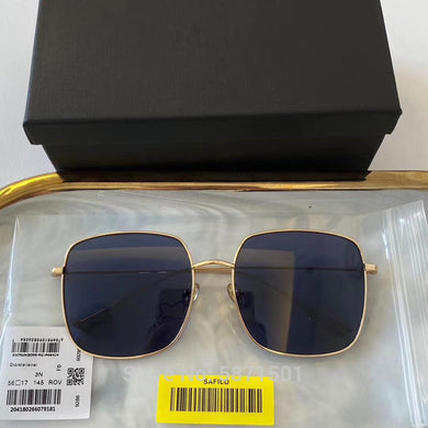High Quality Luxury Brand Design Stellaire Sunglasses Metal Square Frames Nylon UV400 Lens Sunglasses Women Men With Case