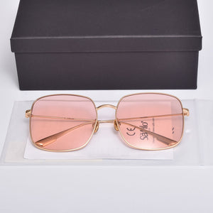 High Quality Luxury Brand Design Stellaire Sunglasses Metal Square Frames Nylon UV400 Lens Sunglasses Women Men With Case