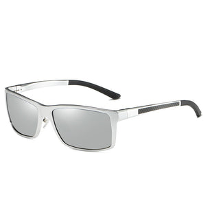 Mens Aluminum Sport Sunglasses Wrap-Around Rectangle Polarized Sun Glasses for Men Driving Sunglass Anti-glare 5089