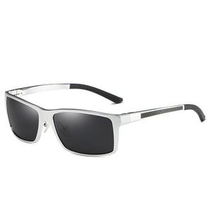 Mens Aluminum Sport Sunglasses Wrap-Around Rectangle Polarized Sun Glasses for Men Driving Sunglass Anti-glare 5089