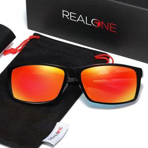 Mens Aluminum Sport Sunglasses Wrap-Around Rectangle Polarized Sun Glasses for Men Driving Sunglass Anti-glare 5089