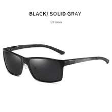 Load image into Gallery viewer, Mens Aluminum Sport Sunglasses Wrap-Around Rectangle Polarized Sun Glasses for Men Driving Sunglass Anti-glare 5089