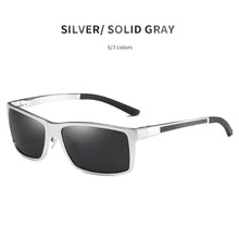 Load image into Gallery viewer, Mens Aluminum Sport Sunglasses Wrap-Around Rectangle Polarized Sun Glasses for Men Driving Sunglass Anti-glare 5089