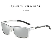 Load image into Gallery viewer, Mens Aluminum Sport Sunglasses Wrap-Around Rectangle Polarized Sun Glasses for Men Driving Sunglass Anti-glare 5089