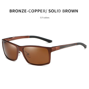 Mens Aluminum Sport Sunglasses Wrap-Around Rectangle Polarized Sun Glasses for Men Driving Sunglass Anti-glare 5089