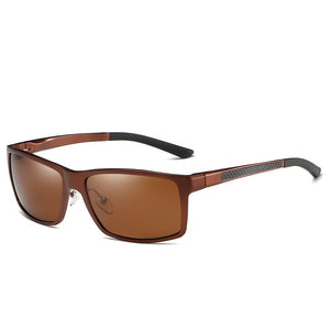 Mens Aluminum Sport Sunglasses Wrap-Around Rectangle Polarized Sun Glasses for Men Driving Sunglass Anti-glare 5089