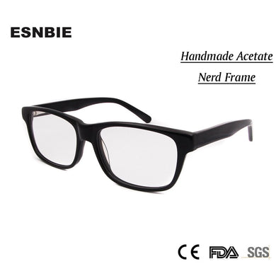 Nerd Glasses Black Frame Men Clear Lens Handmade Acetate oculos de grau Womens Mens Unisex Prescription Eyewear