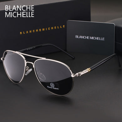 Pilot Polarized Sunglasses Men Brand Mens Sun Glasses Driving UV400 Vintage Sunglass Oculos With Box