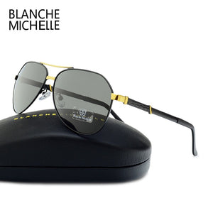 High Quality Pilot Polarized Sunglasses Men UV400 Driving Sun Glasses Mens Vintage Sunglass Man 2022 okulary oculos With Box