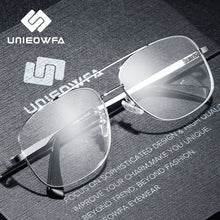 Load image into Gallery viewer, Prescription Frame Glasses for Men Transparent Clear Eyeglasses Frame Optical Myopia Spectacles Pilot Style 2023