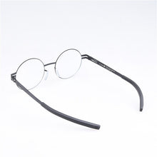 Load image into Gallery viewer, Retro Round No Screw Glasses Frame Handmade Men Vintage Optical Prescription Eyeglasses Business Women Spectacles
