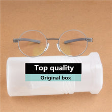 Load image into Gallery viewer, Retro Round No Screw Glasses Frame Handmade Men Vintage Optical Prescription Eyeglasses Business Women Spectacles