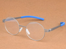 Load image into Gallery viewer, Retro Round No Screw Glasses Frame Handmade Men Vintage Optical Prescription Eyeglasses Business Women Spectacles