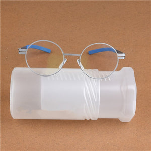 Retro Round No Screw Glasses Frame Handmade Men Vintage Optical Prescription Eyeglasses Business Women Spectacles