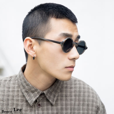 Retro Small Round Frame Polarized Sunglasses Men Personality Acetate Translucent Cat Eye Sunglasses Women vintage