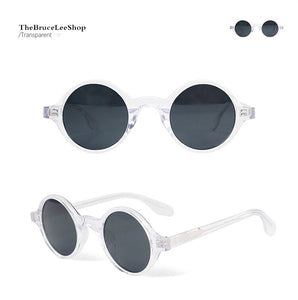Retro Small Round Frame Polarized Sunglasses Men Personality Acetate Translucent Cat Eye Sunglasses Women vintage