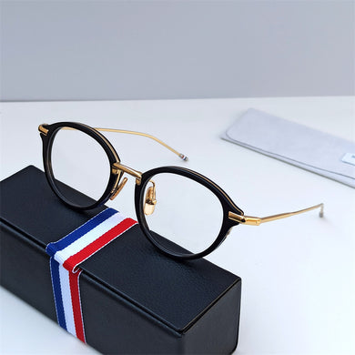 Retro Titanium Alloy Round Eyeglasses Men Women Prescription Myopia Reading Eyewear Glasses Frame TB011