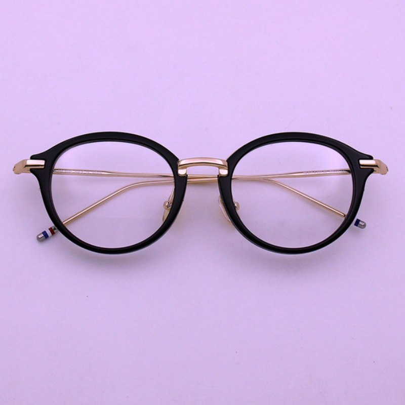 Retro Titanium Alloy Round Eyeglasses Men Women Prescription Myopia Reading Eyewear Glasses Frame TB011