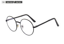 Load image into Gallery viewer, Round Anti Blue Light Glasses Women UV400 Chain Transparent Computer Eyeglasses Frames Oculos Lunette With Box