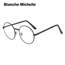 Load image into Gallery viewer, Round Anti Blue Light Glasses Women UV400 Chain Transparent Computer Eyeglasses Frames Oculos Lunette With Box