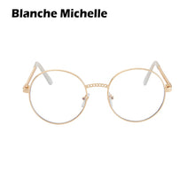Load image into Gallery viewer, Round Anti Blue Light Glasses Women UV400 Chain Transparent Computer Eyeglasses Frames Oculos Lunette With Box