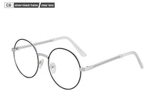 Load image into Gallery viewer, Round Anti Blue Light Glasses Women UV400 Chain Transparent Computer Eyeglasses Frames Oculos Lunette With Box