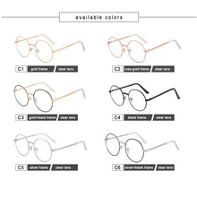 Load image into Gallery viewer, Round Anti Blue Light Glasses Women UV400 Chain Transparent Computer Eyeglasses Frames Oculos Lunette With Box