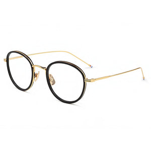 High Quality Round Shaped Acetate TB905 Glasses Frame Men Retro Eyeglasses Women Myopia Reading Oculos De Grau With Original Box