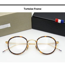 Carica l&#39;immagine nel visualizzatore di Gallery, High Quality Round Shaped Acetate TB905 Glasses Frame Men Retro Eyeglasses Women Myopia Reading Oculos De Grau With Original Box