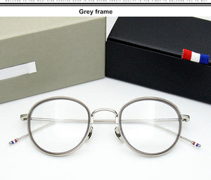 High Quality Round Shaped Acetate TB905 Glasses Frame Men Retro Eyeglasses Women Myopia Reading Oculos De Grau With Original Box
